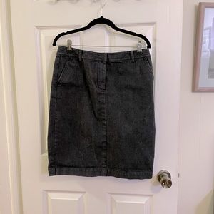 Talbots Dark Jean Pencil Skirt 8